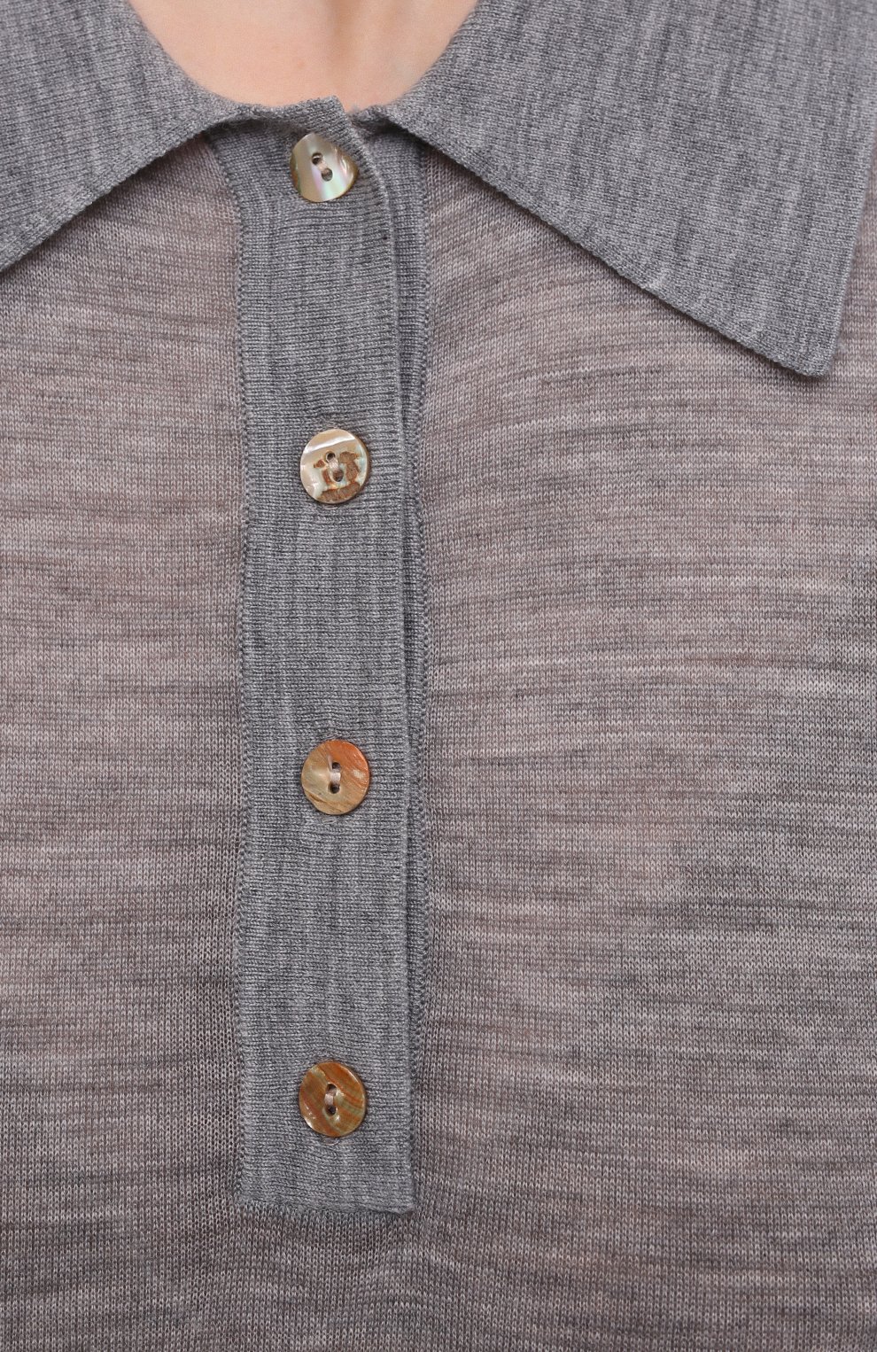 Шерстяное поло NANUSHKA, арт. HATTI_LIGHT GREY_SUPER FINE MERIN0 KNIT, фото 5