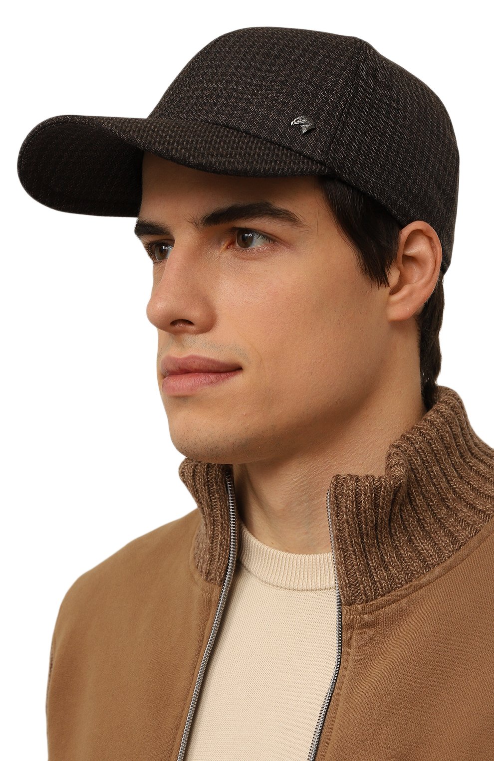 Кашемировая бейсболка STEFANO RICCI коричневого цвета по цене 72250 руб., арт. MCV140015E/C064HC, фото 2 Кашемировая бейсболка STEFANO RICCI, арт. MCV140015E/C064HC, фото 2