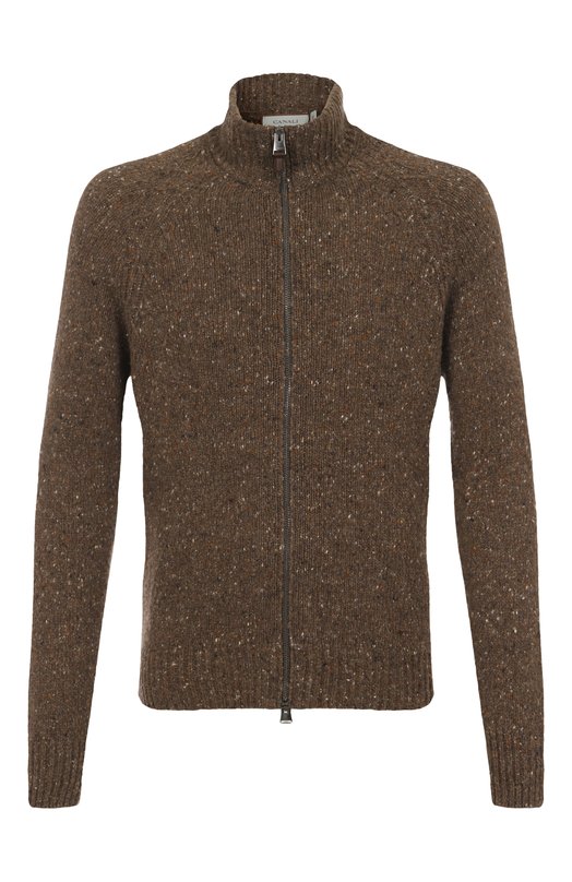 Кардиган из шерсти и вискозы Canali C1114/MK02364 Коричневый C1114/MK02364
