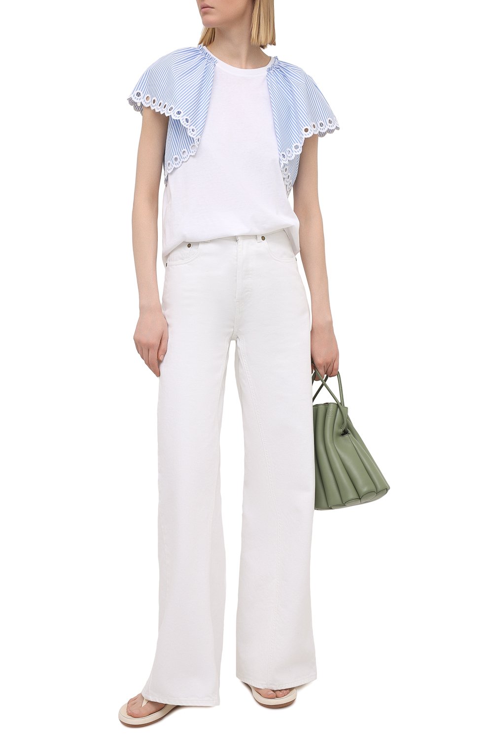 Хлопковая футболка REDVALENTINO белого цвета по цене 39950 руб., арт. VR0MG09I/5W5, фото 2 Хлопковая футболка REDVALENTINO, арт. VR0MG09I/5W5, фото 2