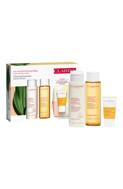 Мужского набор в косметичке cleansing essentials normal to dry skin (2x200+15ml) CLARINS, арт. 80097022