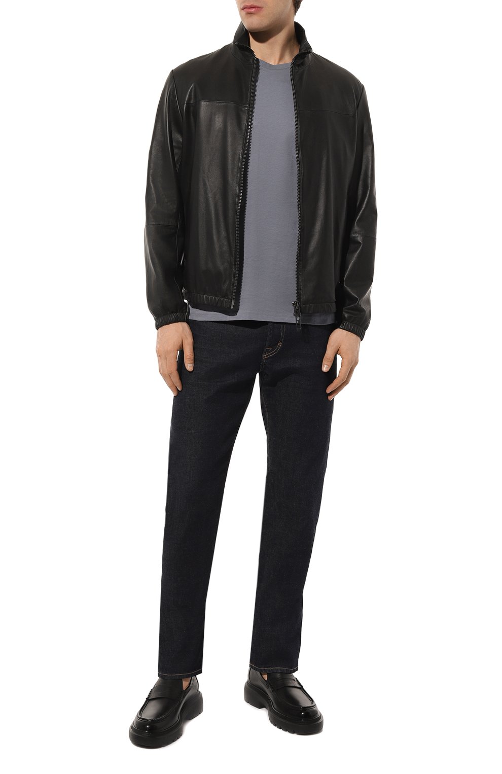 Кожаный бомбер EMPORIO ARMANI, арт. 01R55P/01P54, фото 2