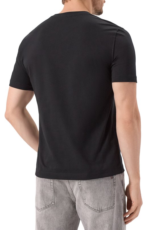 Хлопковая футболка Aeronautica Militare TS1942UJ00538 Чёрный  TS1942UJ00538 Фото 4