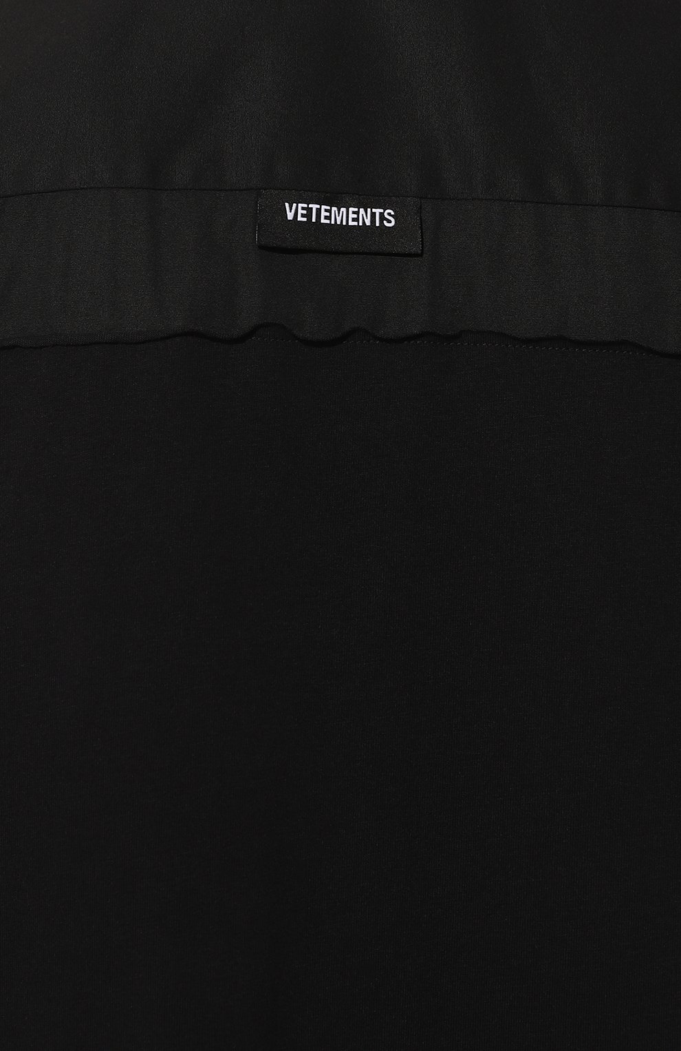 Хлопковая рубашка VETEMENTS черного цвета по цене 83300 руб., арт. UE64SH180B, фото 5 Хлопковая рубашка VETEMENTS, арт. UE64SH180B, фото 5