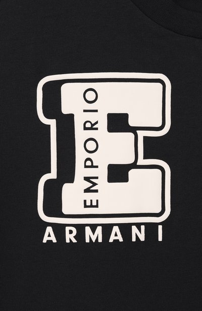 Хлопковая футболка EMPORIO ARMANI темно-синего цвета по цене 11200 руб., арт. EB001362/AF13715, фото 3 Хлопковая футболка EMPORIO ARMANI, арт. EB001362/AF13715, фото 3