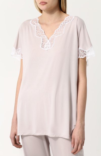 Пижама из смеси вискозы и шелка с кружевной отделкой ZIMMERLI, арт. 762-3998, фото 2