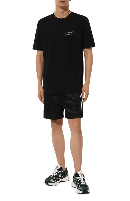 Хлопковая футболка Balmain DH1EG000/JB54 Чёрный  DH1EG000/JB54 Фото 2