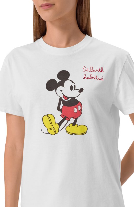 Хлопковая футболка MC2 Saint Barth x Disney MC2 Saint Barth STBW EMILIE/05102H Белый  STBW EMILIE/05102H Фото 5