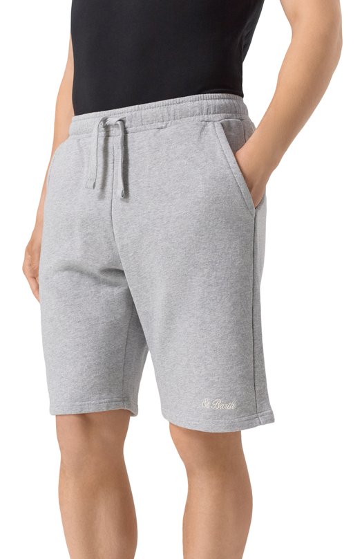 Хлопковые шорты MC2 Saint Barth STBM RANDLE/00133H Серый  STBM RANDLE/00133H Фото 3