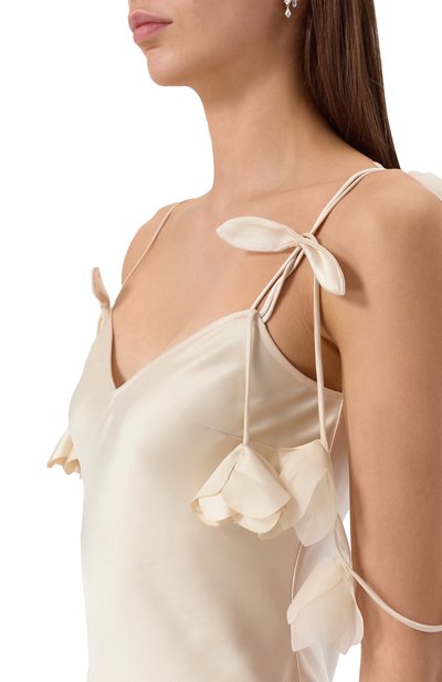 Атласное платье SELF-PORTRAIT, арт. SS25255XCH, фото 5