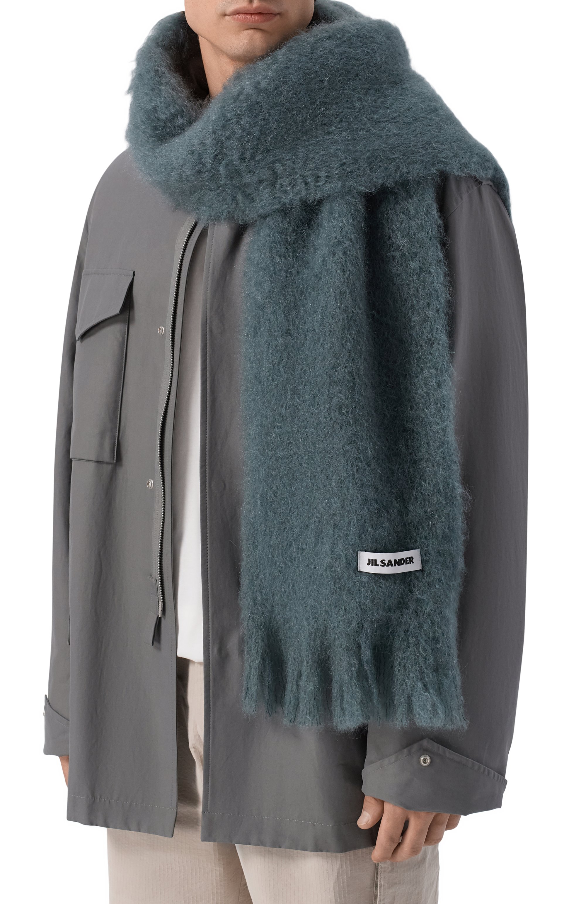 Шерстяной шарф JIL SANDER, арт. J22TE0114/J40041, фото 2