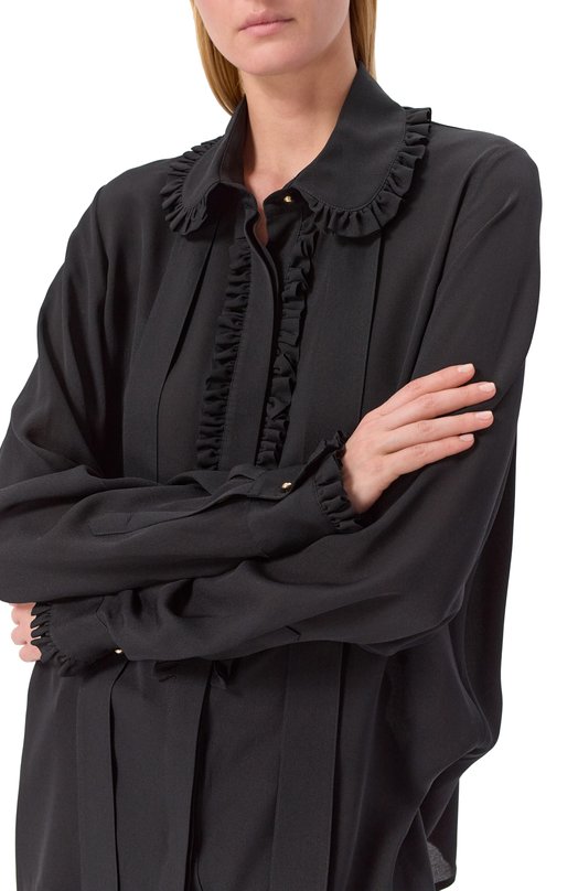 Шелковая блузка Elie Saab SH134NF25SI001 Чёрный  SH134NF25SI001 Фото 5