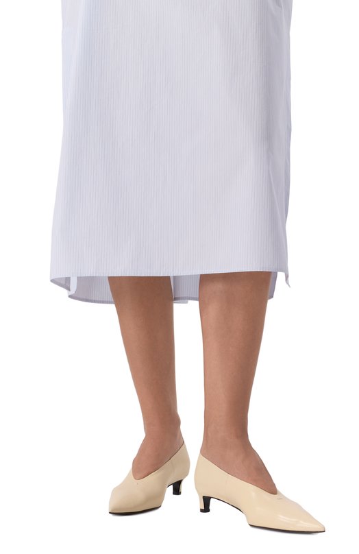 Кожаные туфли Jil Sander J15WL0056/P8226 Кремовый  J15WL0056/P8226 Фото 3