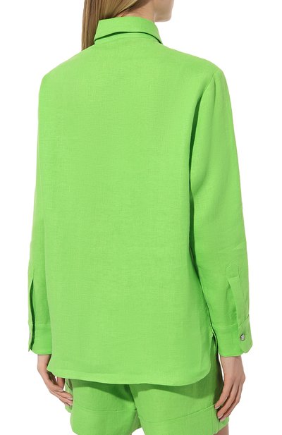 Льняная рубашка ALINE зеленого цвета по цене 22500 руб., арт. AL070701, фото 4 Льняная рубашка ALINE, арт. AL070701, фото 4