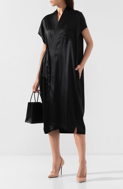 Атласное платье BALENCIAGA, арт. 582856/TA021, фото 2