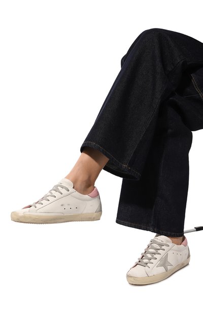 Кожаные кеды superstar GOLDEN GOOSE DELUXE BRAND, арт. GWF00102.F002569, фото 3