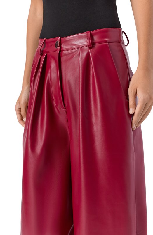 Брюки из экокожи ROWEN ROSE PNT_RR286/EC0 LEATHER Бордовый  PNT_RR286/EC0 LEATHER Фото 5