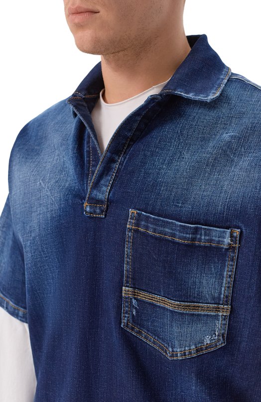 Джинсовая рубашка Dsquared2 S74DM1027/S30664 Синий  S74DM1027/S30664 Фото 5