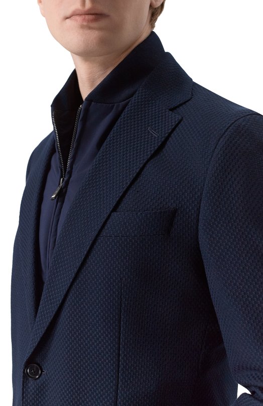 Пиджак из хлопка и шерсти BOSS 50556959 Синий  50556959 Фото 6