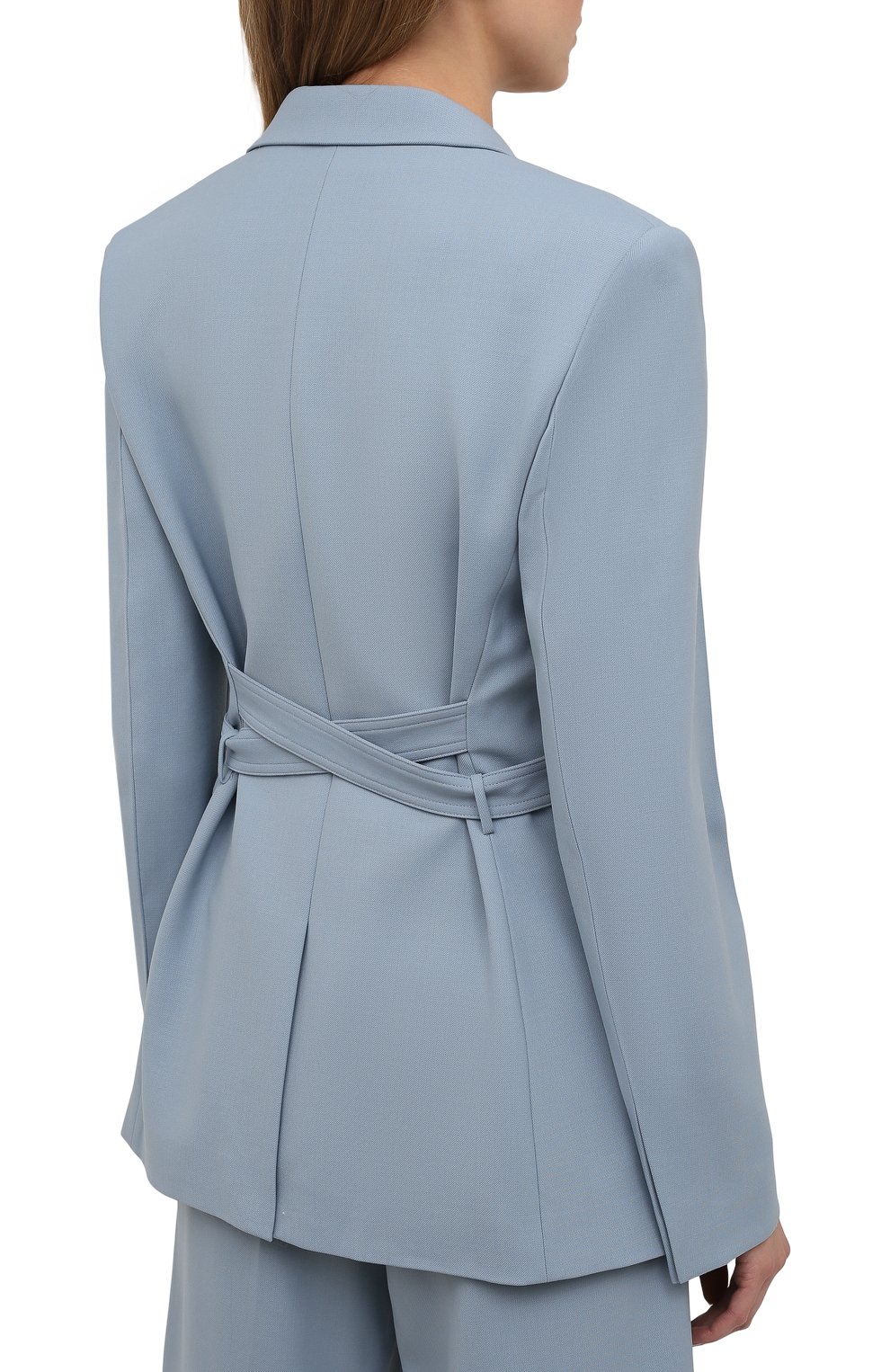 Жакет HELMUT LANG голубого цвета по цене 51950 руб., арт. L01HW102, фото 4 Жакет HELMUT LANG, арт. L01HW102, фото 4