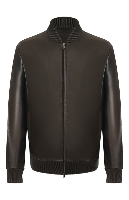 Кожаный бомбер MVST 54202 Чёрный 54202