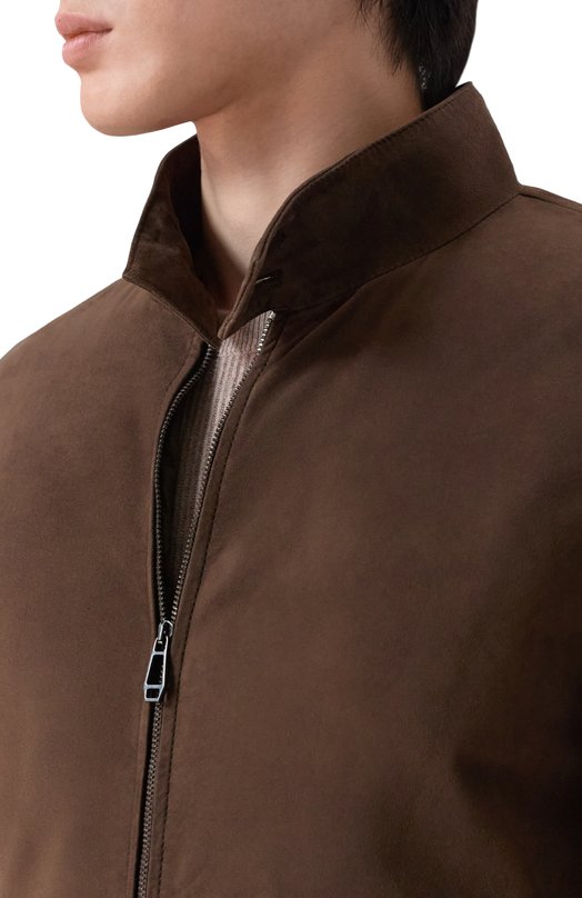 Замшевый бомбер MVST CLAUDE/MC/00457WR Коричневый  CLAUDE/MC/00457WR Фото 5