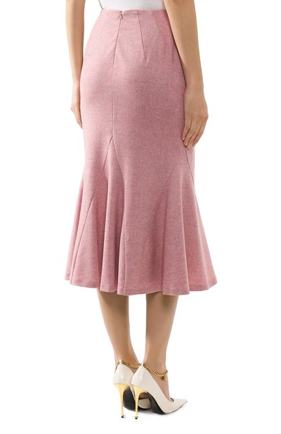 Шерстяная юбка ULYANA SERGEENKO розового цвета по цене 130000 руб., арт. 0169р18 (GNM003FW19P), фото 4 Шерстяная юбка ULYANA SERGEENKO, арт. 0169р18 (GNM003FW19P), фото 4