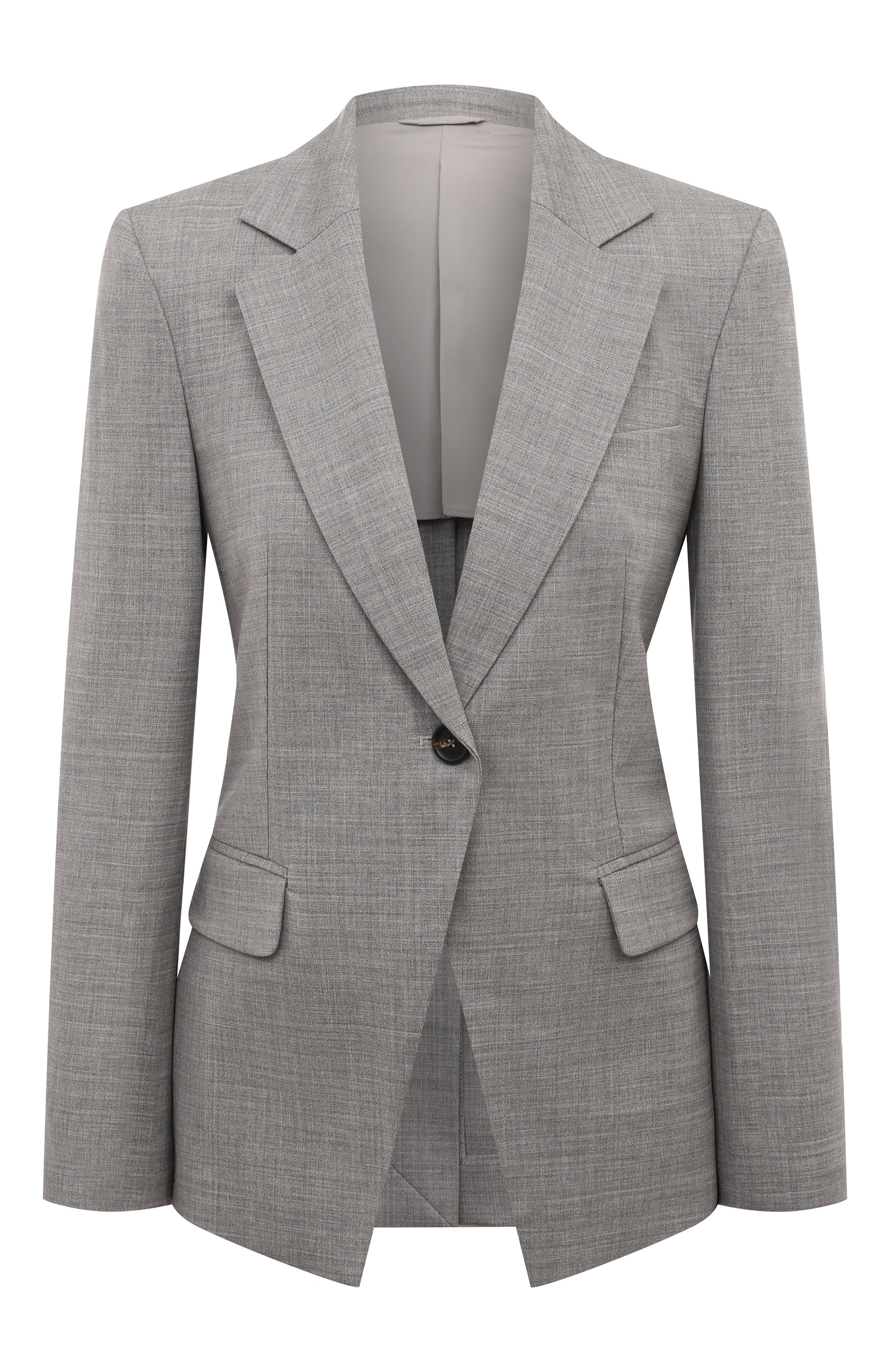 Шерстяной жакет BRUNELLO CUCINELLI серого цвета по цене 331500 руб., арт. ML1542030, фото 1 Шерстяной жакет BRUNELLO CUCINELLI, арт. ML1542030, фото 1