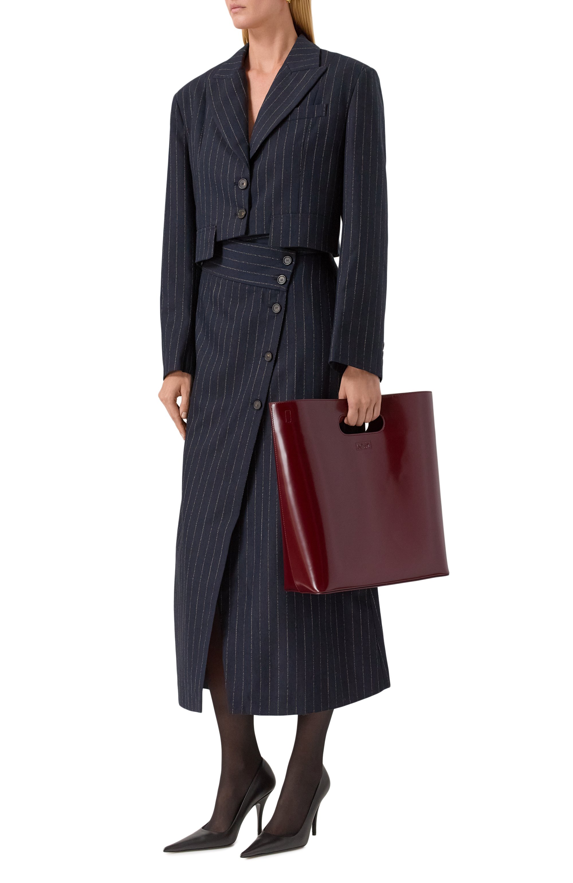 Сумка N21 бордового цвета по цене 110000 руб., арт. 25IBP0979SZ01, фото 7 Сумка N21, арт. 25IBP0979SZ01, фото 7