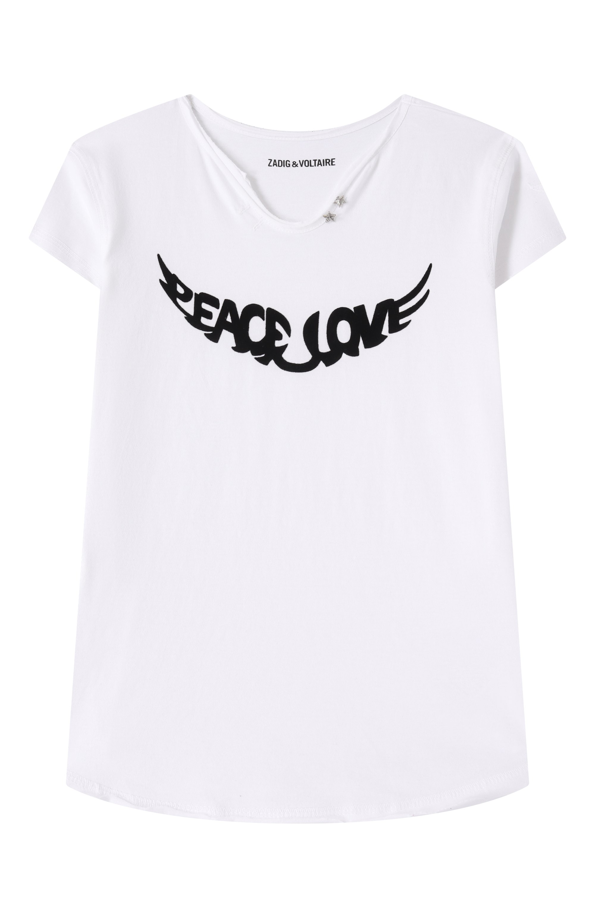 Хлопковая футболка ZADIG AND VOLTAIRE, арт. X60313, фото 1