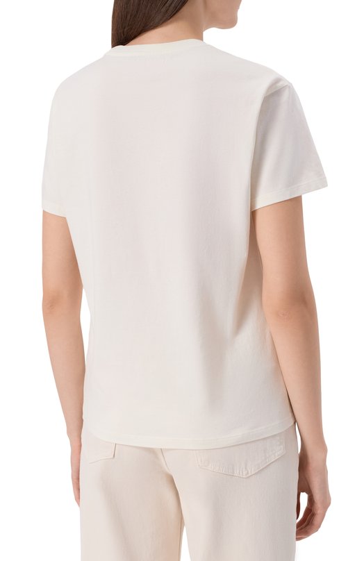 Хлопковая футболка MC2 Saint Barth EMI0002-03160I/EMILIE W Белый  EMI0002-03160I/EMILIE W Фото 4