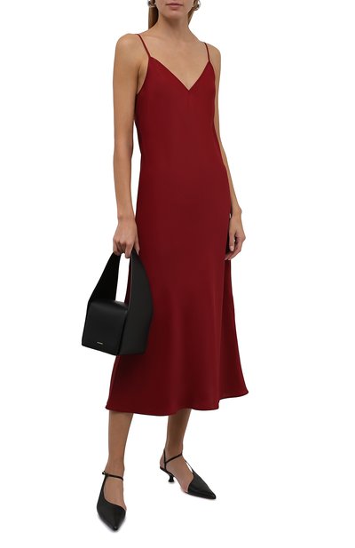 Платье из вискозы JIL SANDER красного цвета по цене 96200 руб., арт. JSWT506606-WT381500, фото 2 Платье из вискозы JIL SANDER, арт. JSWT506606-WT381500, фото 2