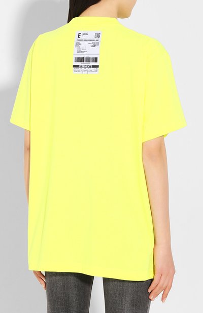Футболка VETEMENTS, арт. SS20TR304 1610/W/FLU0 YELL0W, фото 4