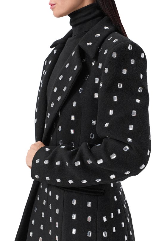 Шерстяное пальто Giuseppe di Morabito 05FW2C0071CR 05380A Чёрный  05FW2C0071CR 05380A Фото 5