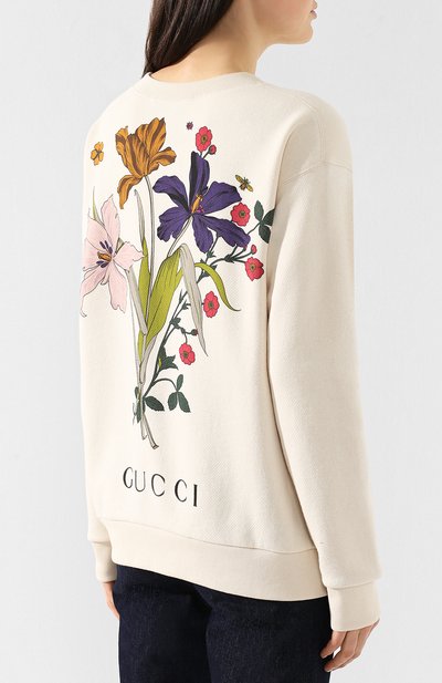 Хлопковый пуловер GUCCI, арт. 469250/XJA0H, фото 4