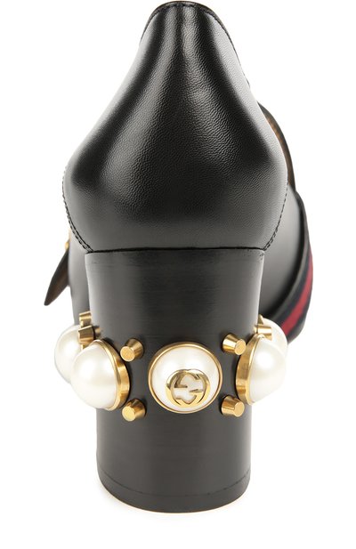 Кожаные туфли с жемчужинами GUCCI, арт. 425943/CQXM0, фото 3