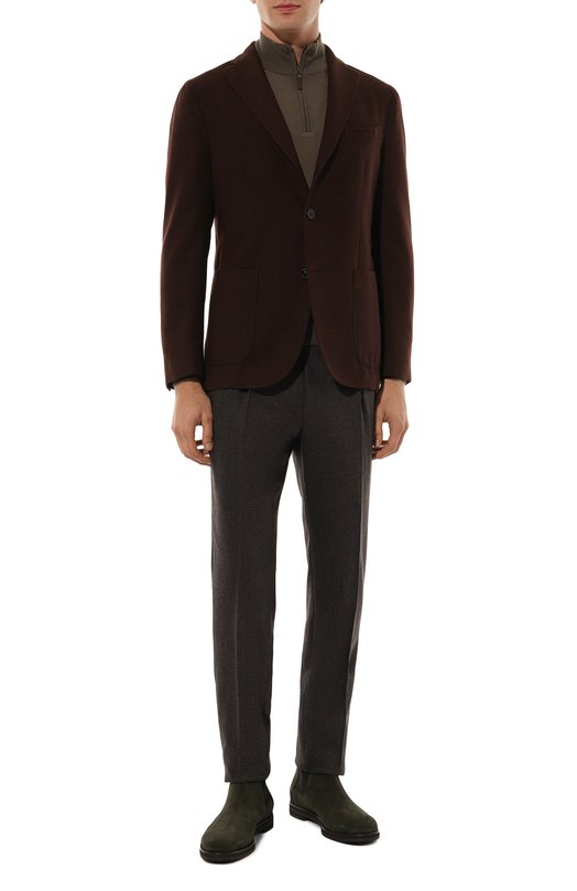 Брюки из шерсти и кашемира Corneliani 945B03-9418540 Коричневый  945B03-9418540 Фото 2