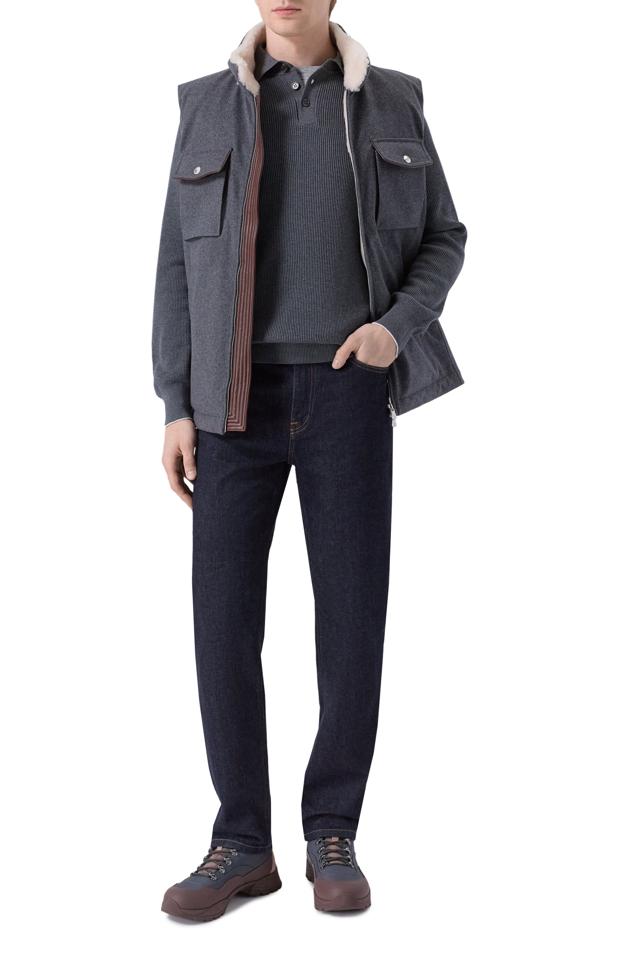 Комбинированные хайкеры BRUNELLO CUCINELLI, арт. MZUWHRI339, фото 2