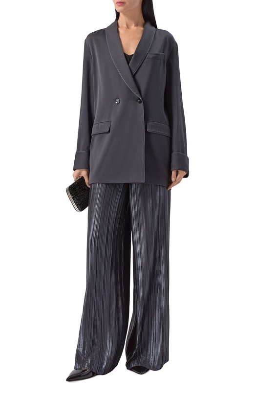 Атласные брюки Giorgio Armani GW002790/TE20090 Серый  GW002790/TE20090 Фото 2