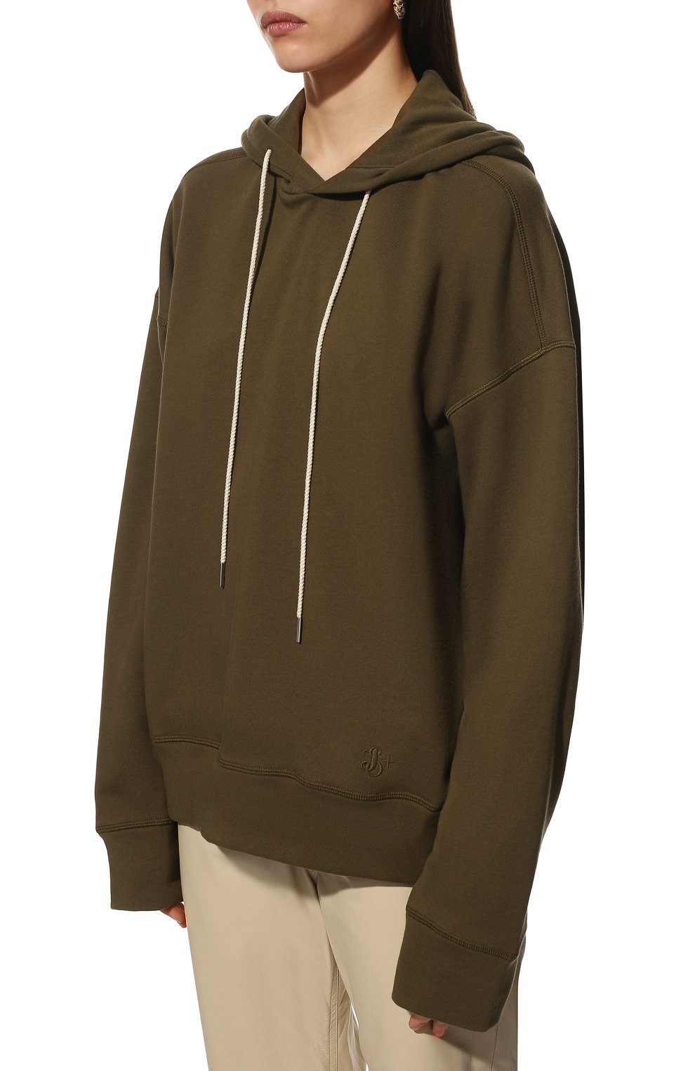 Хлопковое худи JIL SANDER, арт. JPPU707515-WU248608, фото 3