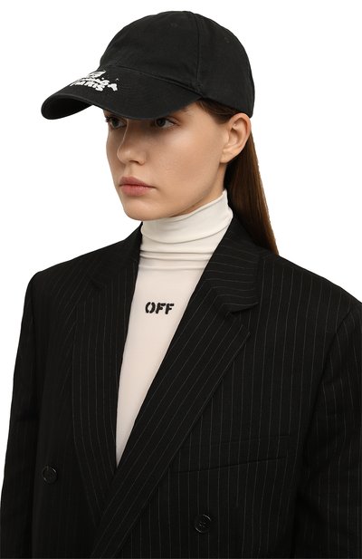 Джинсовая бейсболка BALENCIAGA черного цвета по цене 35150 руб., арт. 723771/410B2, фото 2 Джинсовая бейсболка BALENCIAGA, арт. 723771/410B2, фото 2