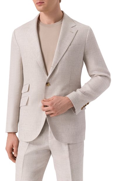 Костюм изо льна и шерсти BRUNELLO CUCINELLI, арт. MW482LDWH, фото 4