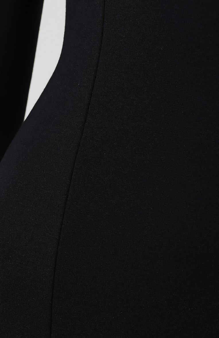Женское платье EMPORIO ARMANI темно-синего цвета, арт. 6G2A8Q/2JFAZ | Фото 5 (Рукава: Длинные; Длина Ж (юбки, платья, шорты): До колена; Статус проверки: Проверено, Проверена категория; Случай: Повседневный; Материал внешний: Вискоза; Женское Кросс-КТ: платье-футляр, Платье-одежда)