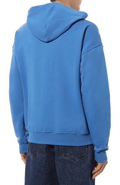 Хлопковое худи COMME DES FUCKDOWN синего цвета по цене 19950 руб., арт. CDFU2109, фото 4 Хлопковое худи COMME DES FUCKDOWN, арт. CDFU2109, фото 4