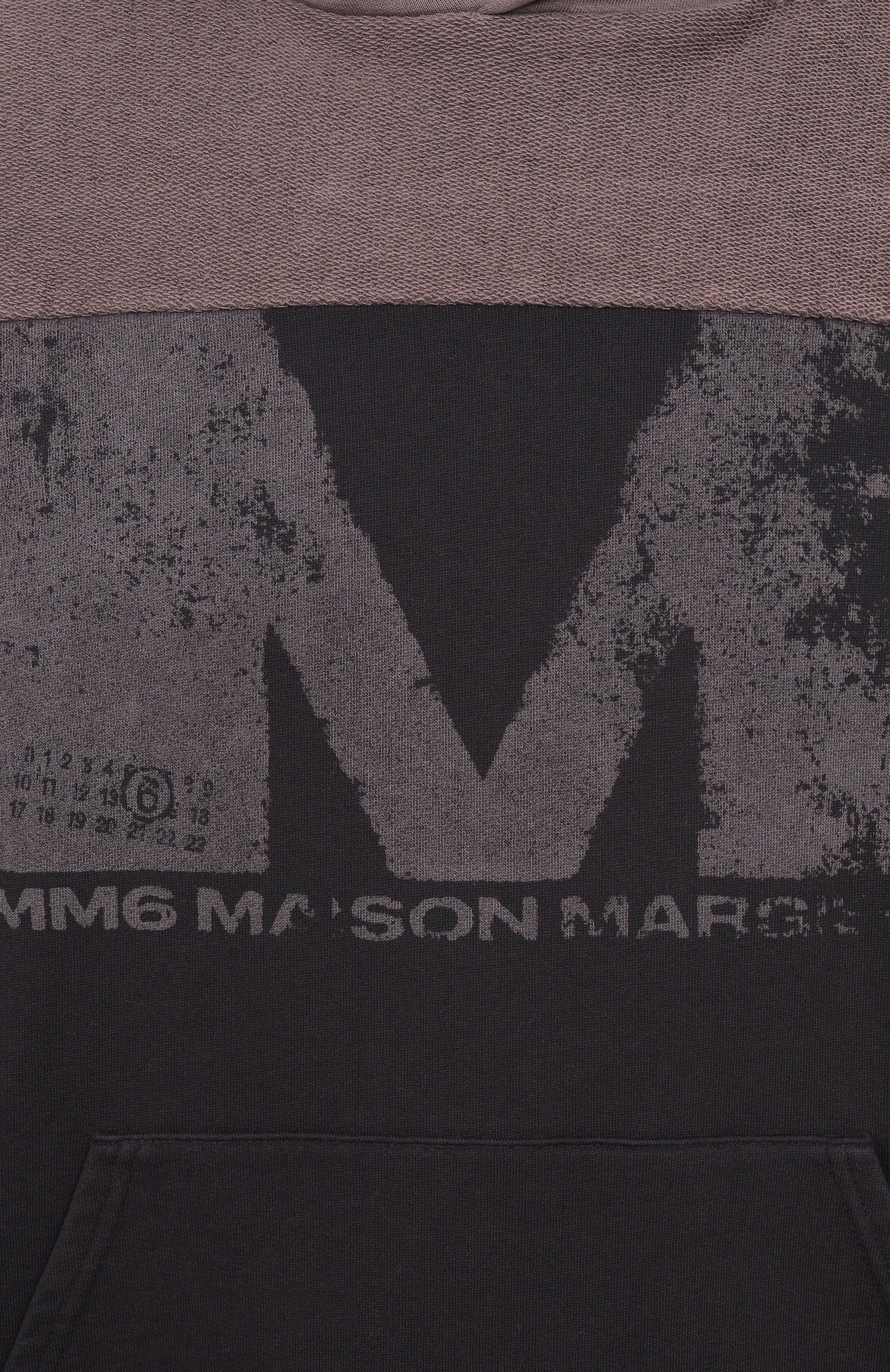 Хлопковое худи MM6 черного цвета по цене 61550 руб., арт. SH0GU0025/MTJ016, фото 6 Хлопковое худи MM6, арт. SH0GU0025/MTJ016, фото 6