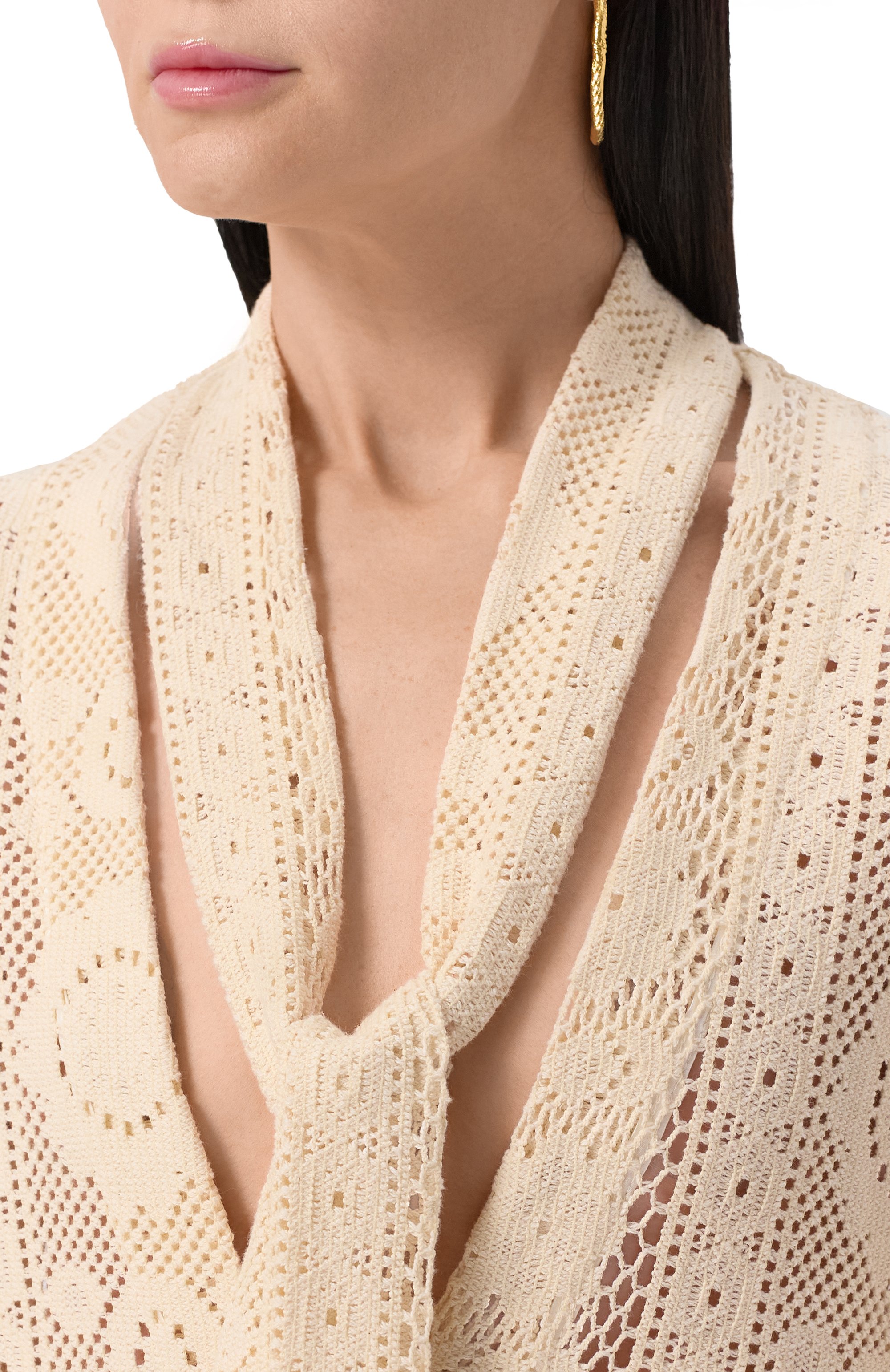 Хлопковое платье ALBUS LUMEN, арт. HAZELDRESS03.CR0CHET.CREME, фото 5