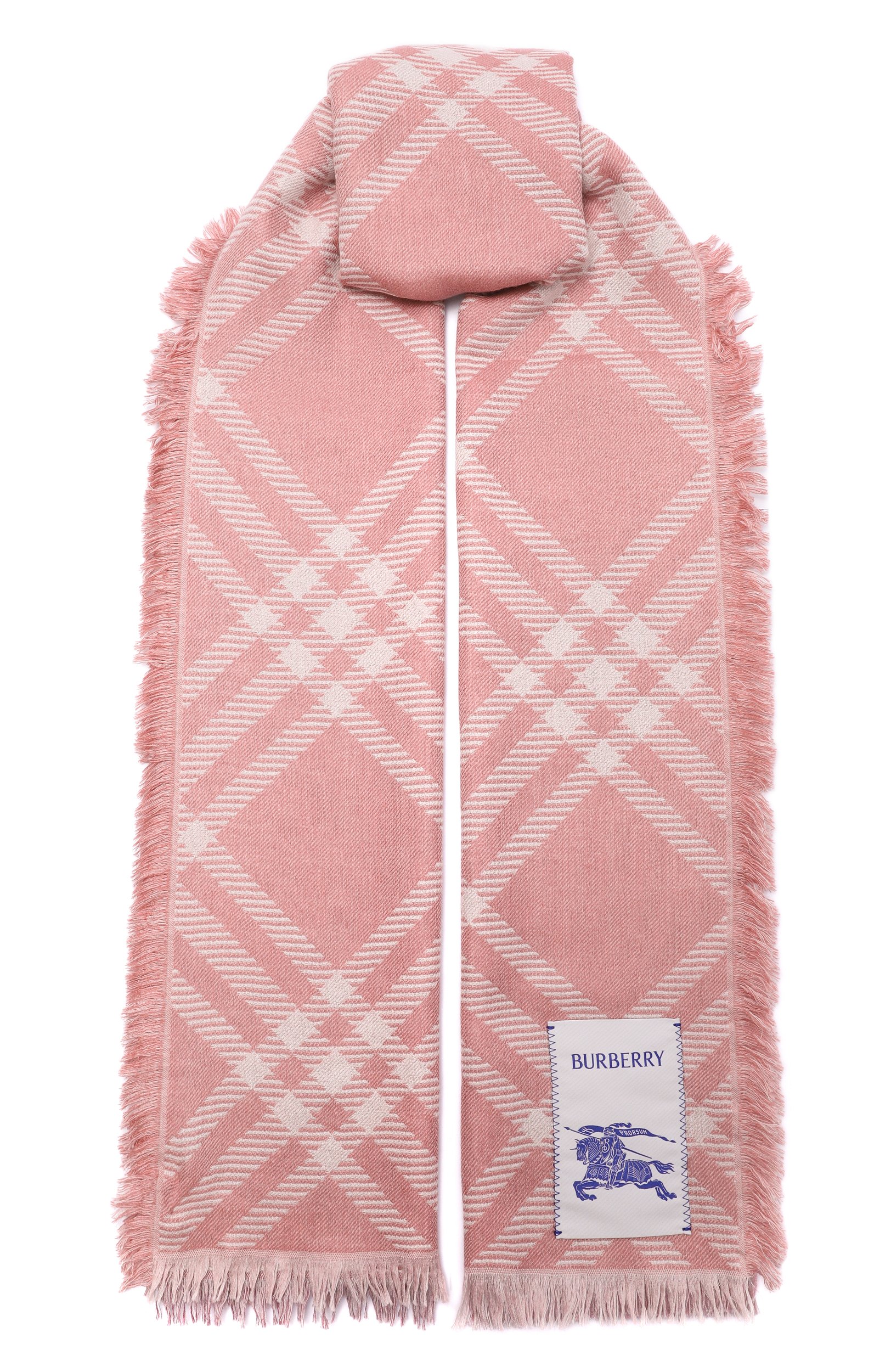 Шарф из шерсти и шелка BURBERRY розового цвета по цене 79300 руб., арт. 8125849, фото 1 Шарф из шерсти и шелка BURBERRY, арт. 8125849, фото 1