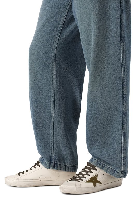 Кожаные кеды Super-Star Golden Goose Deluxe Brand GMF00101.F007516 Белый  GMF00101.F007516 Фото 3