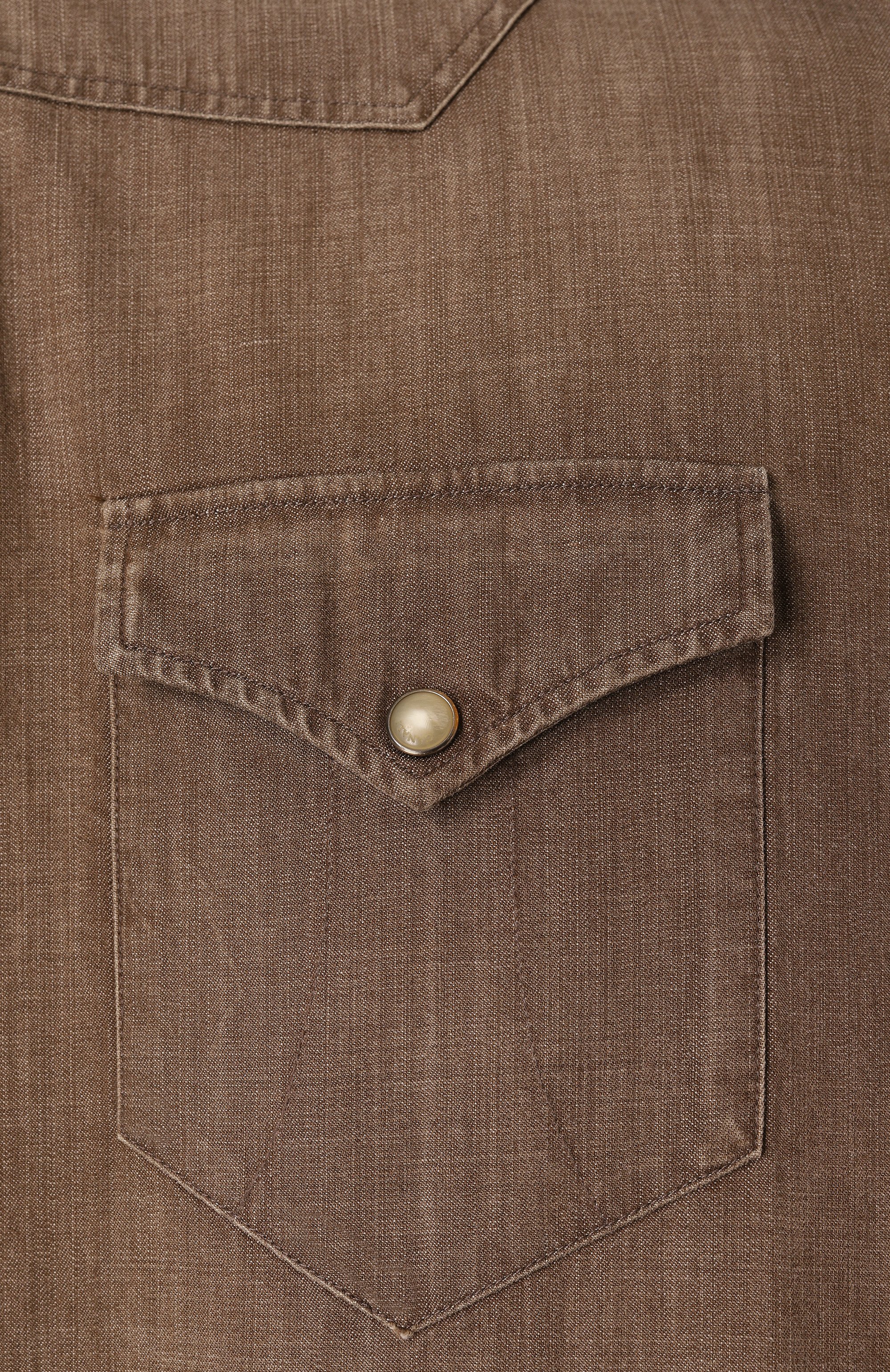 Хлопковая рубашка CANALI коричневого цвета по цене 49100 руб., арт. CSL7066/GJ03491, фото 6 Хлопковая рубашка CANALI, арт. CSL7066/GJ03491, фото 6