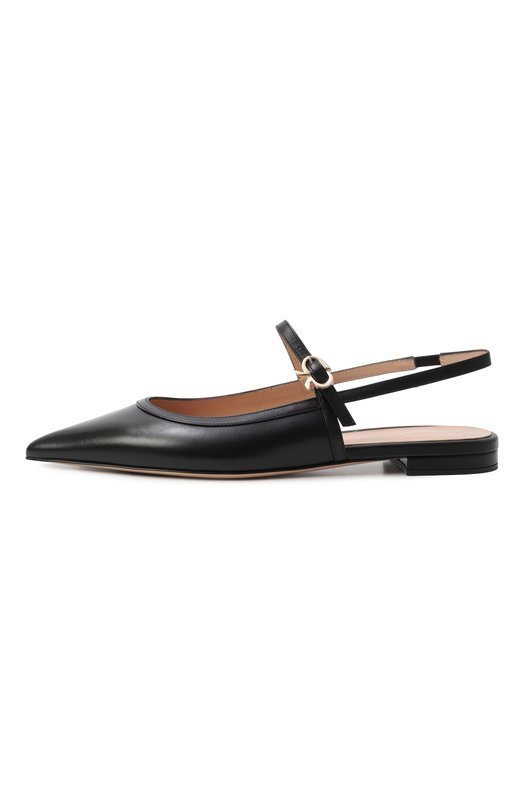 Кожаные балетки Mary Jane Gianvito Rossi G95594.05RIC.VITNER0 Чёрный  G95594.05RIC.VITNER0 Фото 4